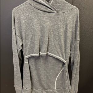 Motherhood Maternity Charcoal Striped Hoodie